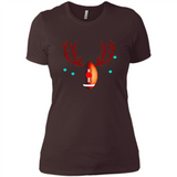 Football Christmas Shirt Reindeer Christmas Football Funny - Ladies' Boyfriend T-Shirt