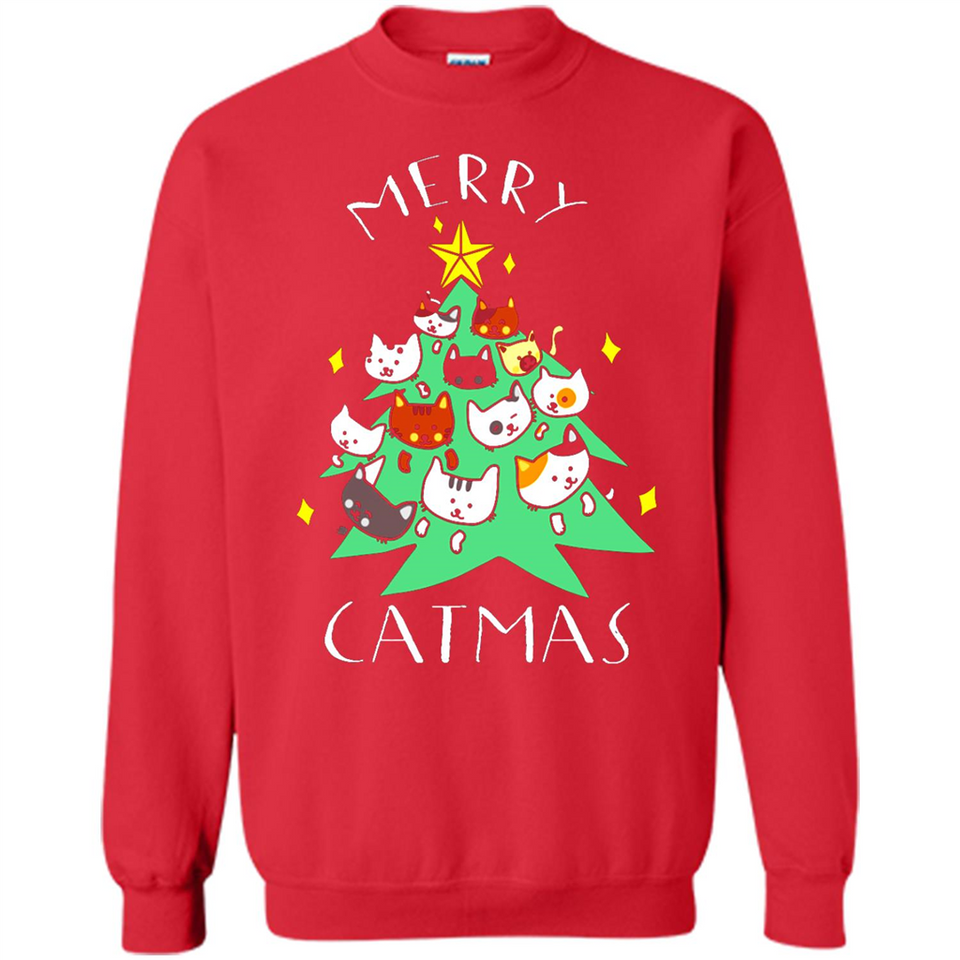 Merry Catmas Funny Cool Christmas Mug PINGPONG - Sweatshirt