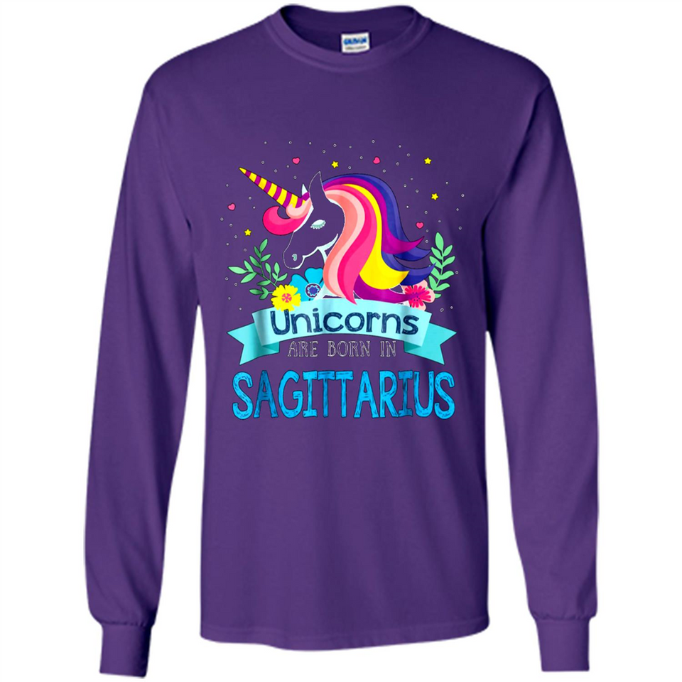 Unicorns are born in Sagittarius Birthday Rainbow Custom Ultra Cotton