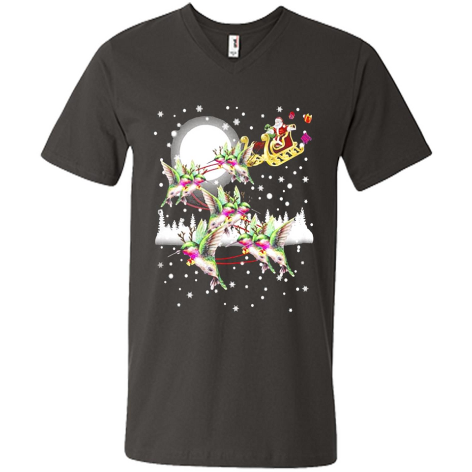 Hummingbird Santa Sleigh - Men's V-Neck
