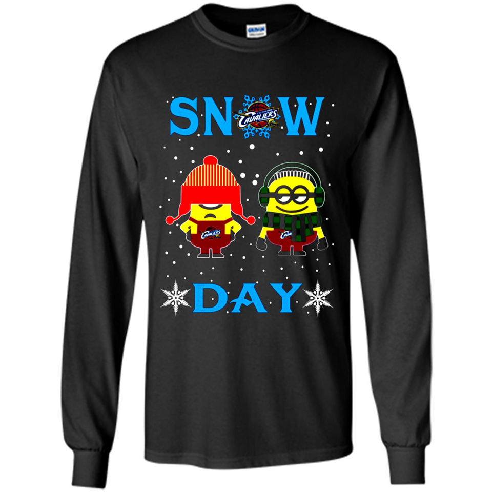 Snow Day Shirt For Cleveland Cavaliers Vs Minion Fans pingpong