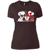 Snoopy loves NBA Chicago Bulls - Ladies' Boyfriend T-Shirt