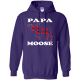 Papa Moose Funny Christmas Plaid Buffalo T-Shirt - Hoodie