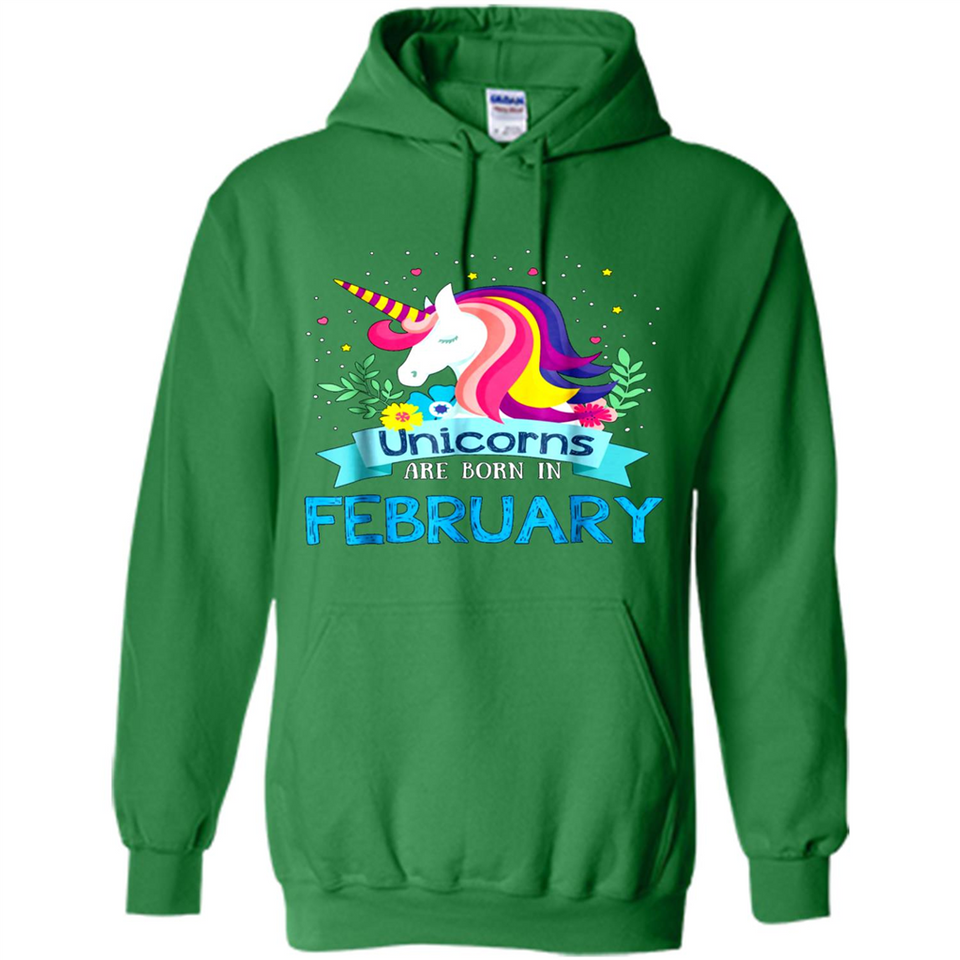 Unicorns are born in February Birthday Rainbow Gift Custom Ultra Cotton