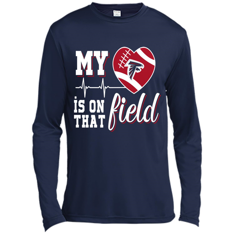 Atlanta Falcons Football My Heart is on that Field - Canvas Long Sleeve T-Shirt
