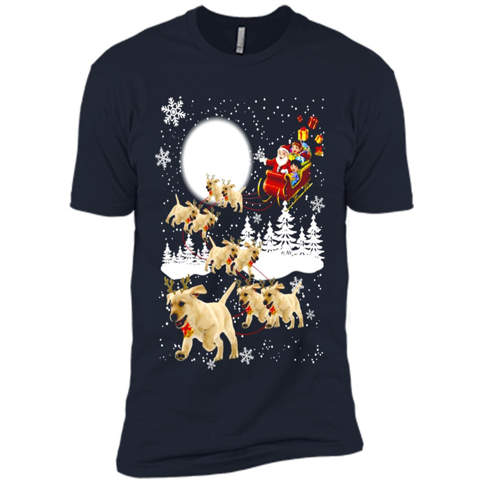 Christmas Santa Golden Retriever Sleigh For Labrador Retriever