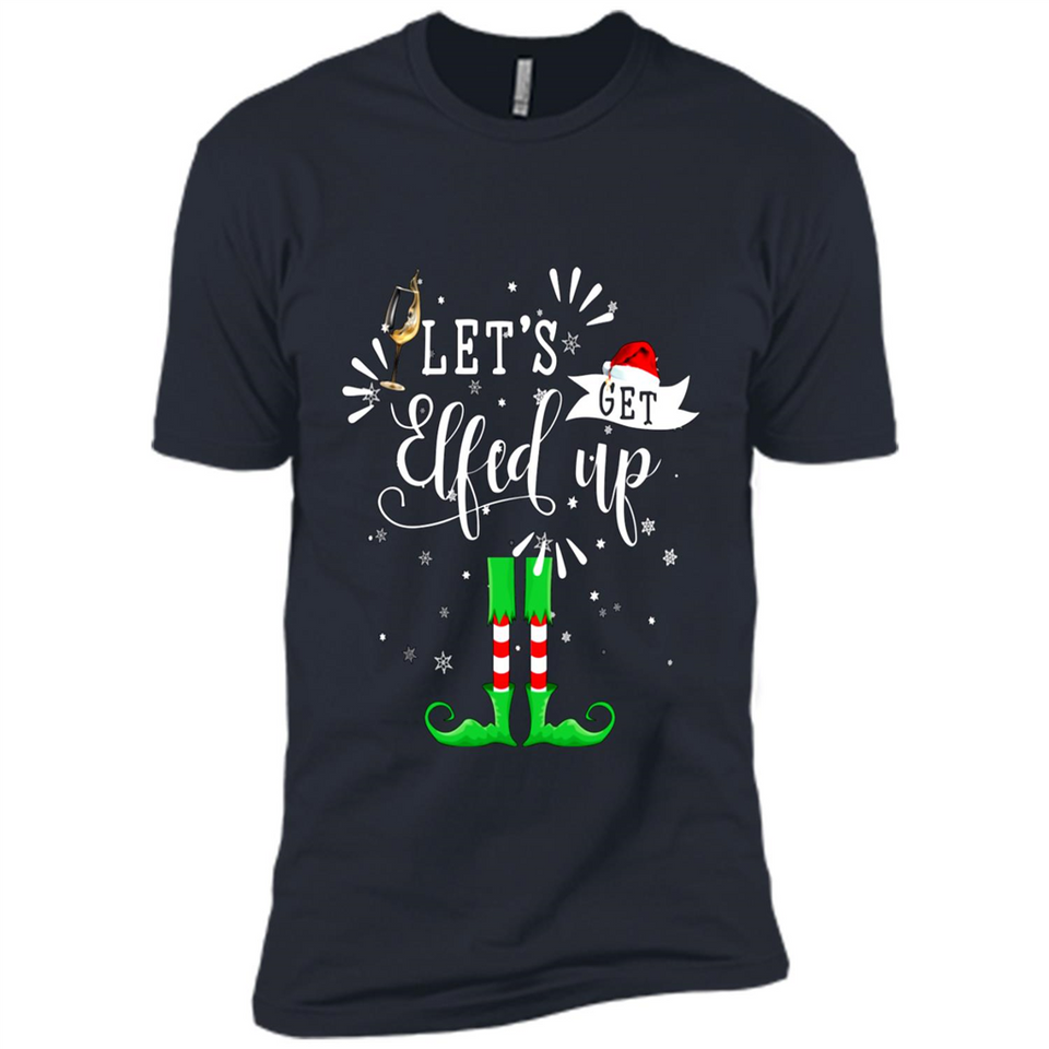 Let's Get Elfed Up Funny Drinking Wine Christmas Elf PINGPONG