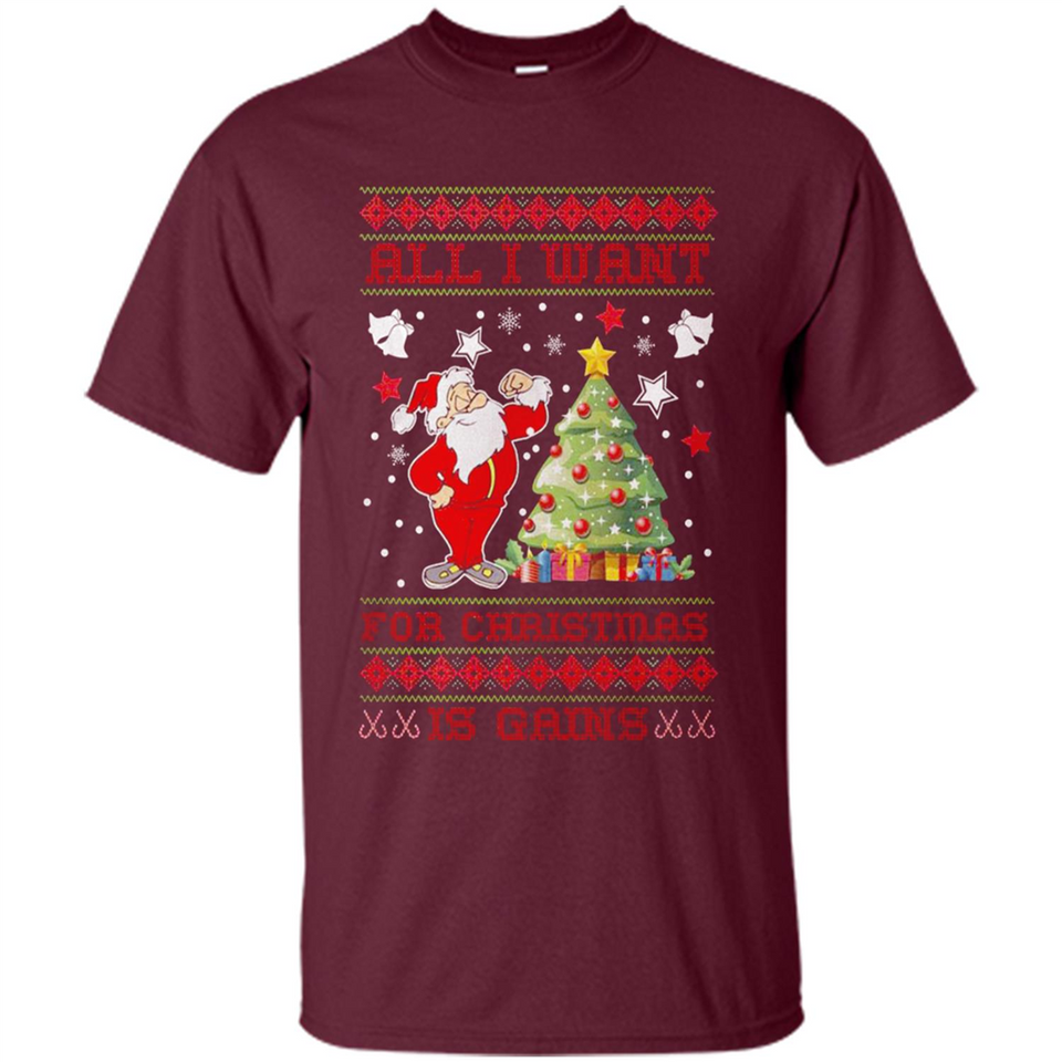 All I Want For Christmas Is Gains Christmas Tree Santa Claus