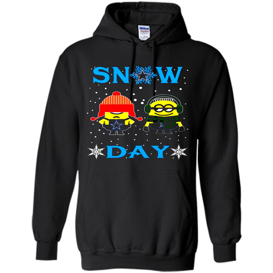 Snow Day Shirt For Dallas Cowboys Vs Minion Fans pingpong