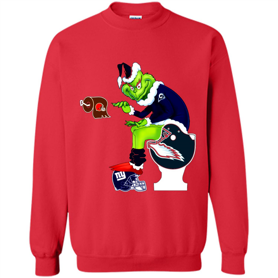 Los Angeles Rams Toilet Grinch Santa Claus Football Fan PINGPONG
