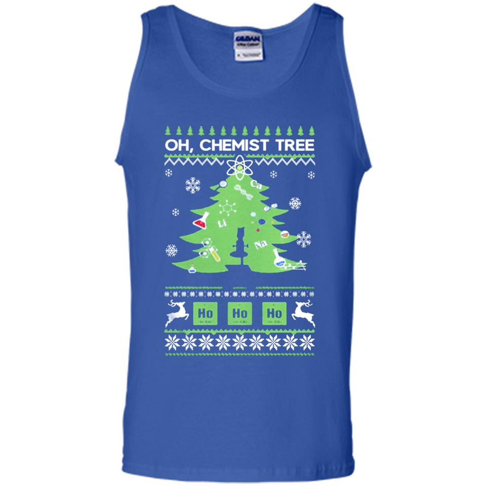 Oh Chemist Tree Ugly Christmas Sweater - Tank Top