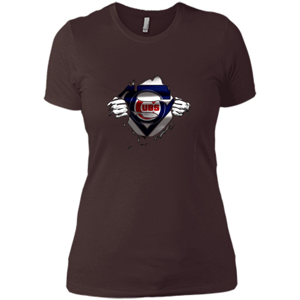Chicago Cubs And Superman Fans - Ladies' Boyfriend T-Shirt