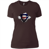 Chicago Cubs And Superman Fans - Ladies' Boyfriend T-Shirt