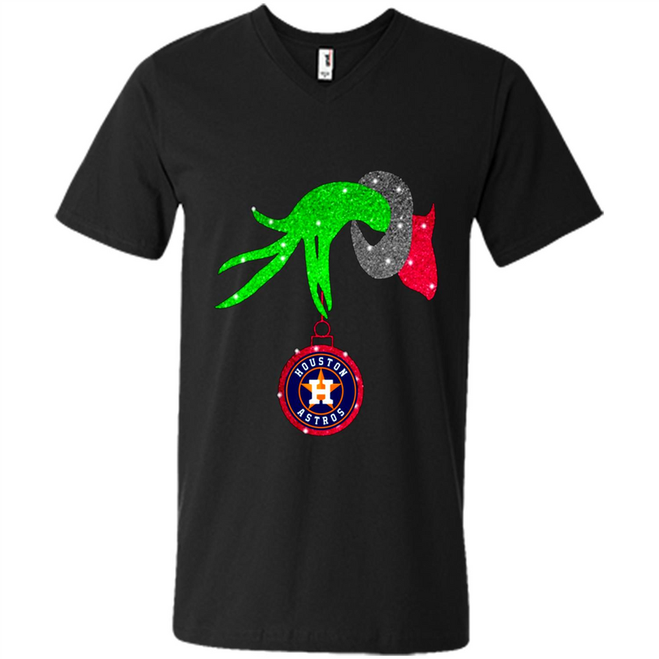 GRINCH HAND HOLDING HOUSTON ASTROS GLITTER CHRISTMAS PINGPONG