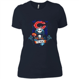 Chicago Bears Halloween The Nightmare Before Christmas - Ladies' Boyfriend T-Shirt