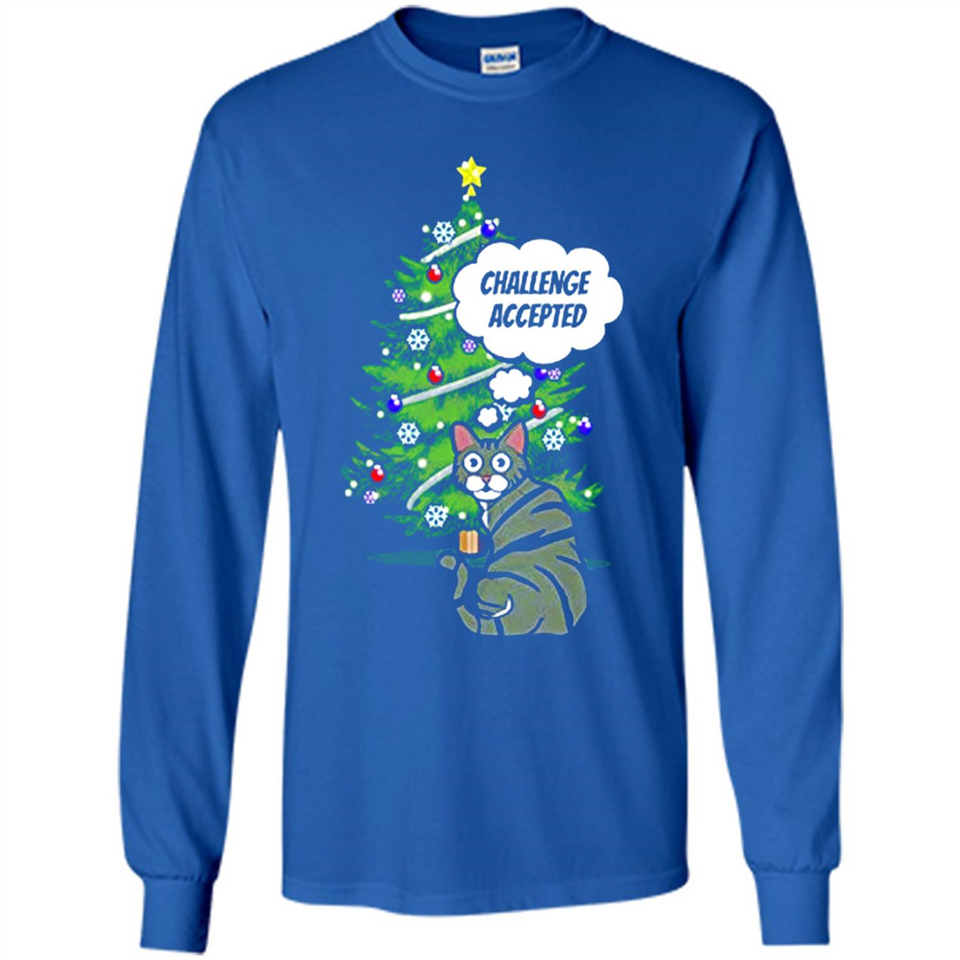 Christmas Tree Cat Long Sleeve Christmas Shirt for Cat Lover - Long Sleeve T-Shirt