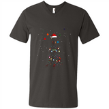 Doberman Santa Lights Christmas Dog Xmas Sweatshirt - Men's V-Neck
