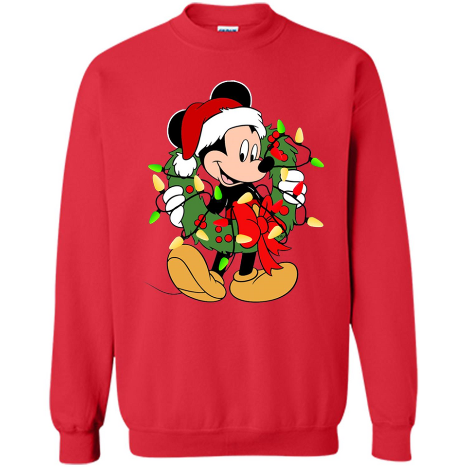 Disney Mickey Mouse Christmas Lights Sweatshirt - Sweatshirt