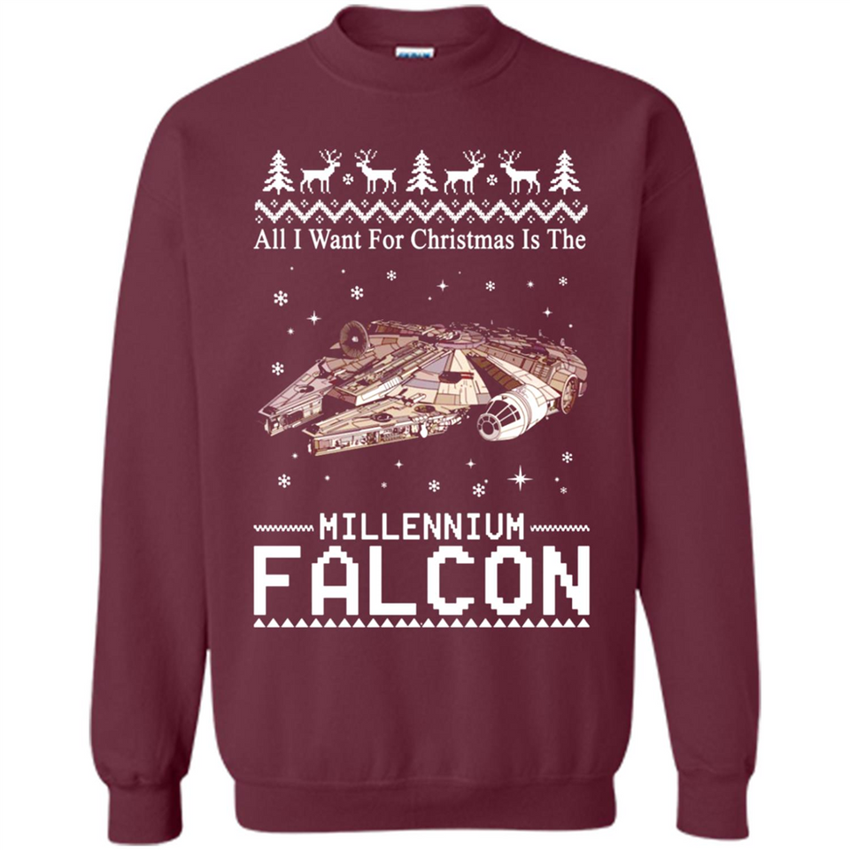 All I Want For Christmas Is The Millennium Falcon ugly PINGPONG