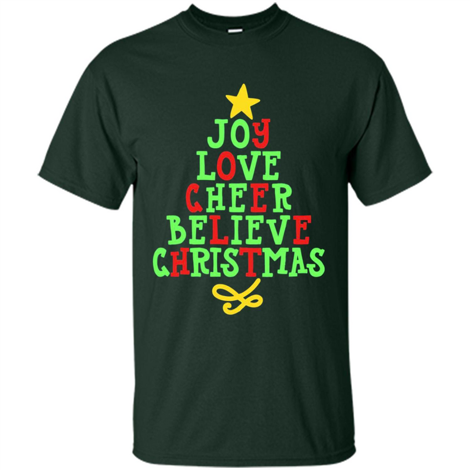 Joy Love Cheer Believe Christmas Tree