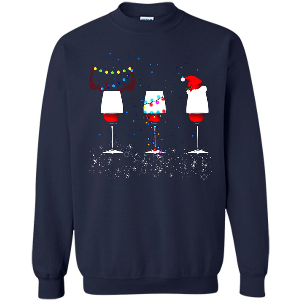 Christmas Red Wine Funny Merry Xmas Sweatshirt - Sweatshirt