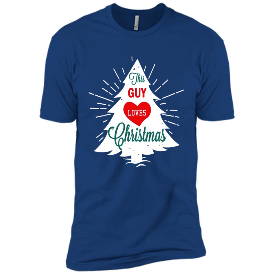 This Guy Loves Christmas Shirt - Premium Short Sleeve T-Shirt