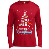 Christmas Ugly Sweater Animal Tree Pine Merry Christmas - Canvas Long Sleeve T-Shirt