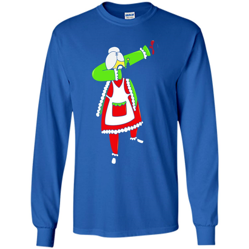 Funny Dabbing Mrs. Santa Claus Christmas Dab - Long Sleeve T-Shirt