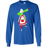 Funny Dabbing Mrs. Santa Claus Christmas Dab - Long Sleeve T-Shirt