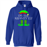 Matching Family Christmas Shirt Funny I'm The Naughty Elf Black mugs PINGPONG - Hoodie