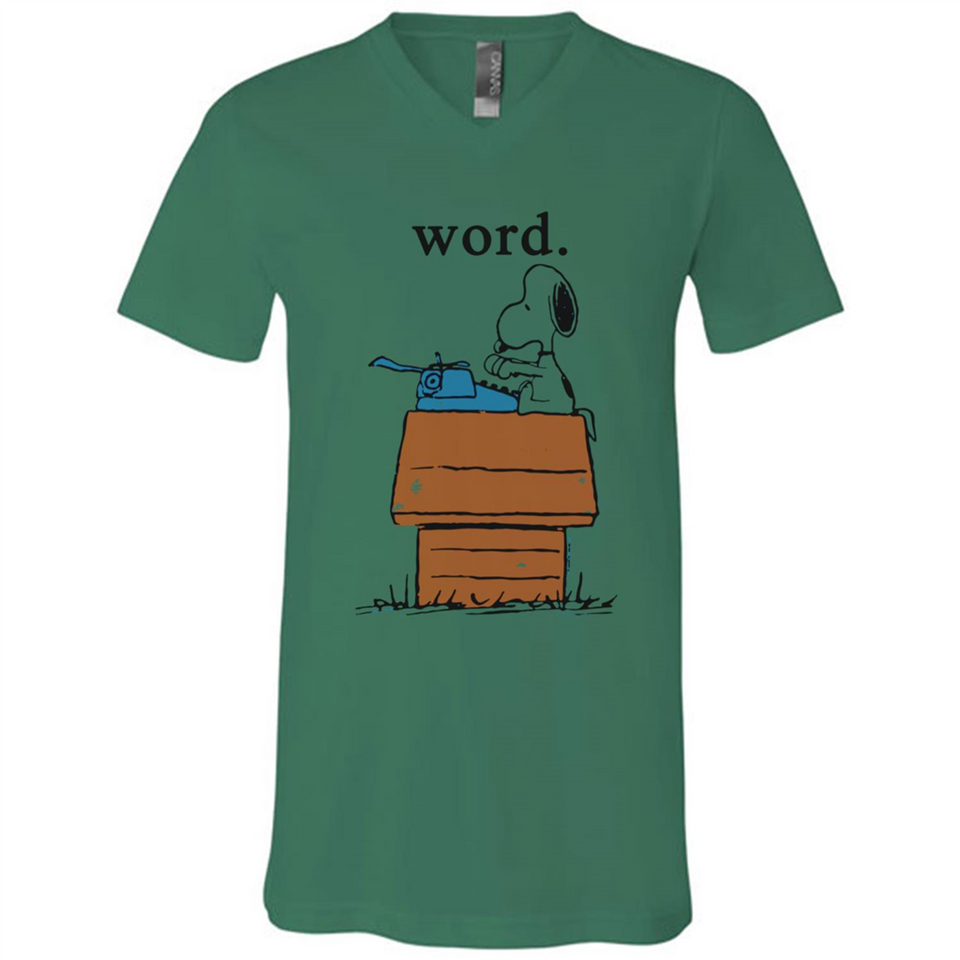 Snoopy Word - Canvas Unisex V-Neck