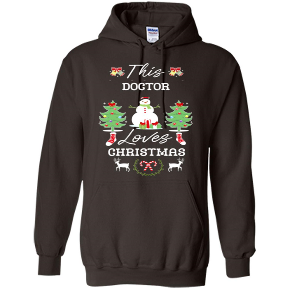 This Doctor Loves Christmas Tree Shirt with Snowman