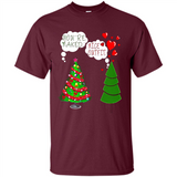 Fir Loves Christmas Tree Funny Undecorated Joke - Shirt