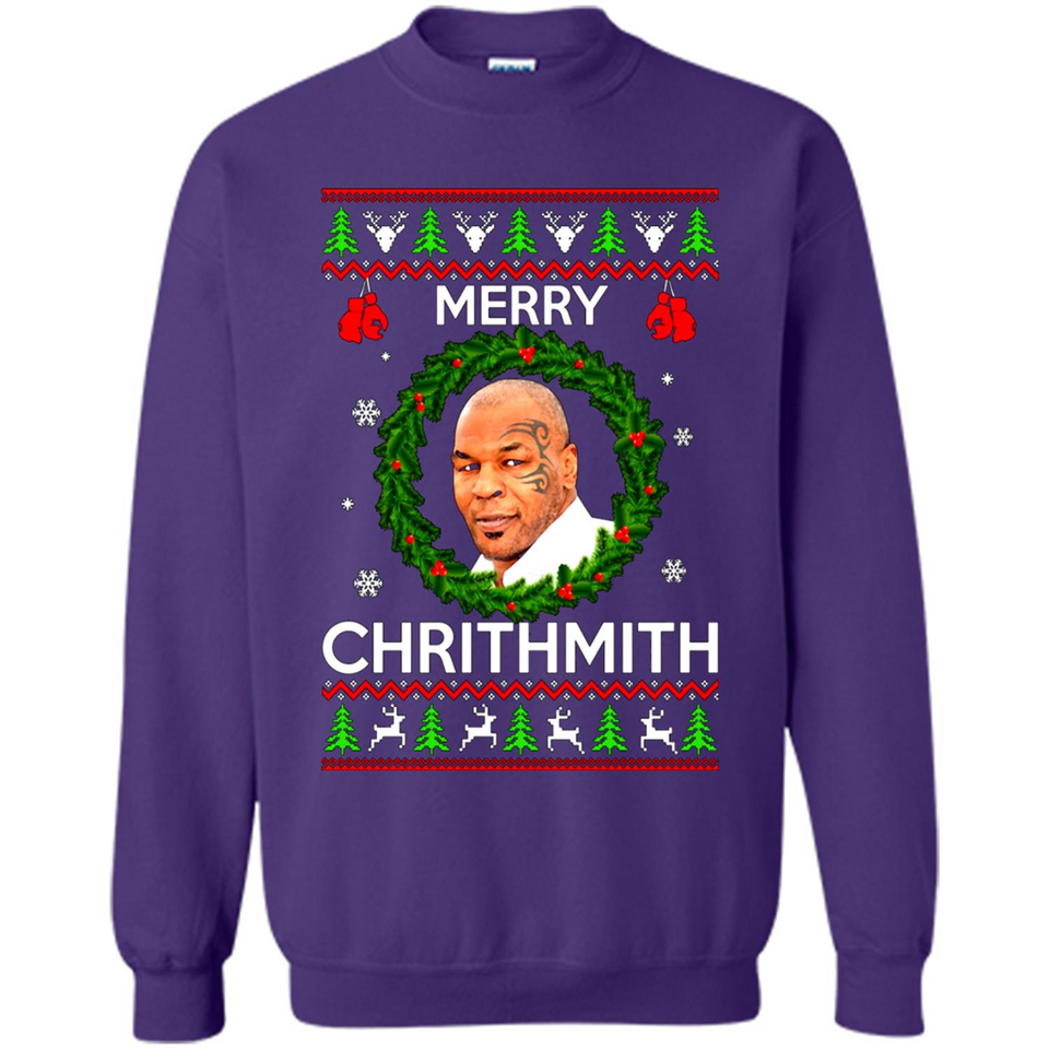 Mike Tyson Merry Chritmith Christmas Sweatshirt PINGPONG