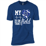 Notre Dame Fighting Irish Football My Heart is on that Field - Premium Short Sleeve T-Shirt