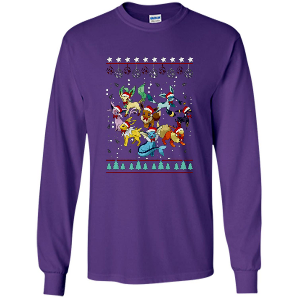 Pokemon Eeveelutions Ugly Christmas Sweater Perfect Christmas PINGPONG