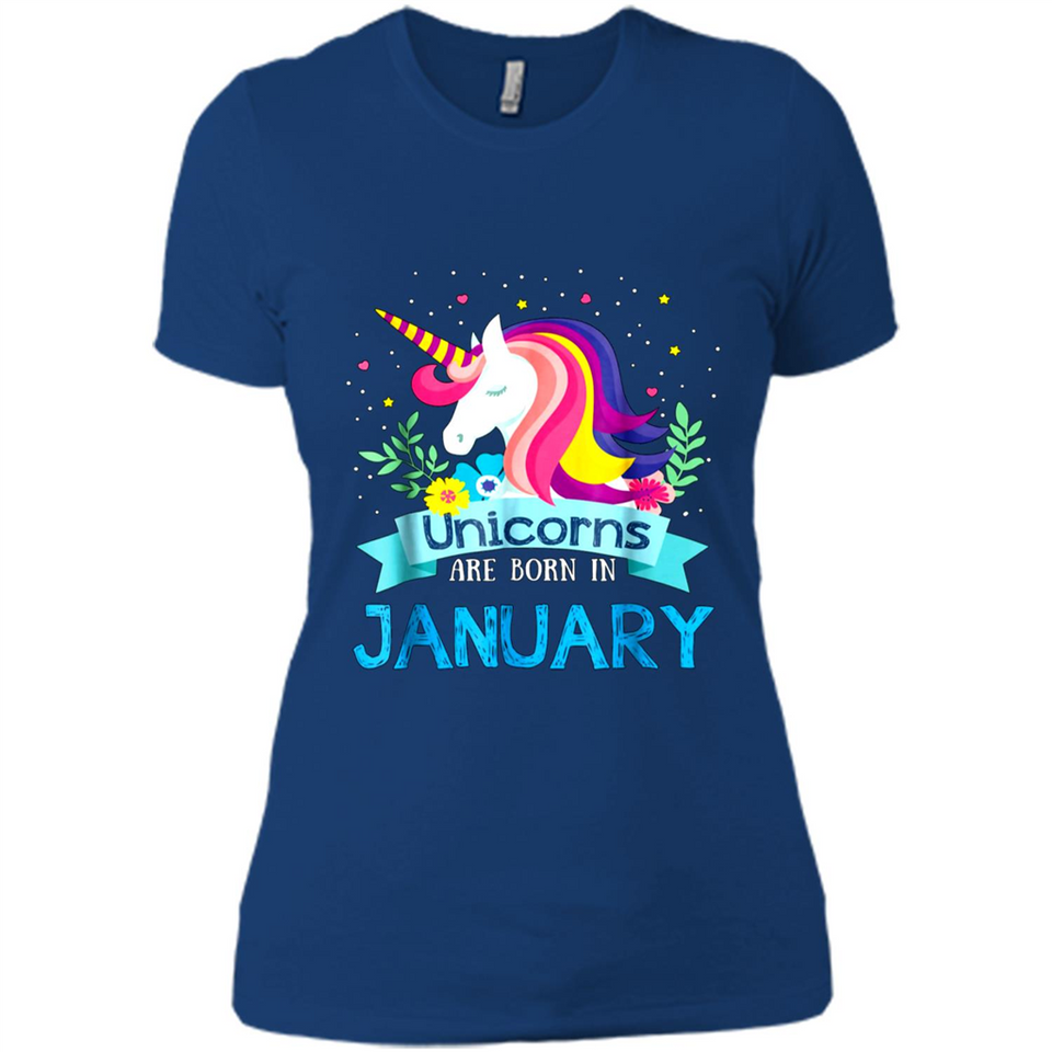 Unicorns are born in January Birthday Rainbow Gift Custom Ultra Cotton
