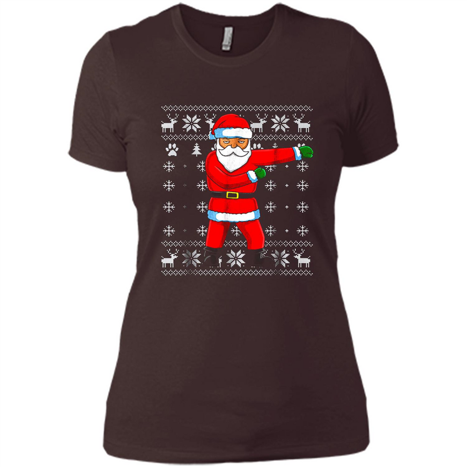 Flossing Santa Christmas Ugly Sweater Style Pajama Xmas Gift - Ladies' Boyfriend T-Shirt