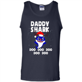 Daddy Shark Costume Reindeer Funny Christmas T-Shirt - Tank Top