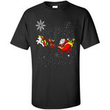 Christmas Unicorn Rudolph and Santa - Shirt