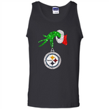 Fantastic Pittsburgh Steelers Glitter Grinch Monogram Ornament Christmas Gift - Tank Top