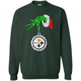 Fantastic Pittsburgh Steelers Glitter Grinch Monogram Ornament Christmas Gift - Sweatshirt