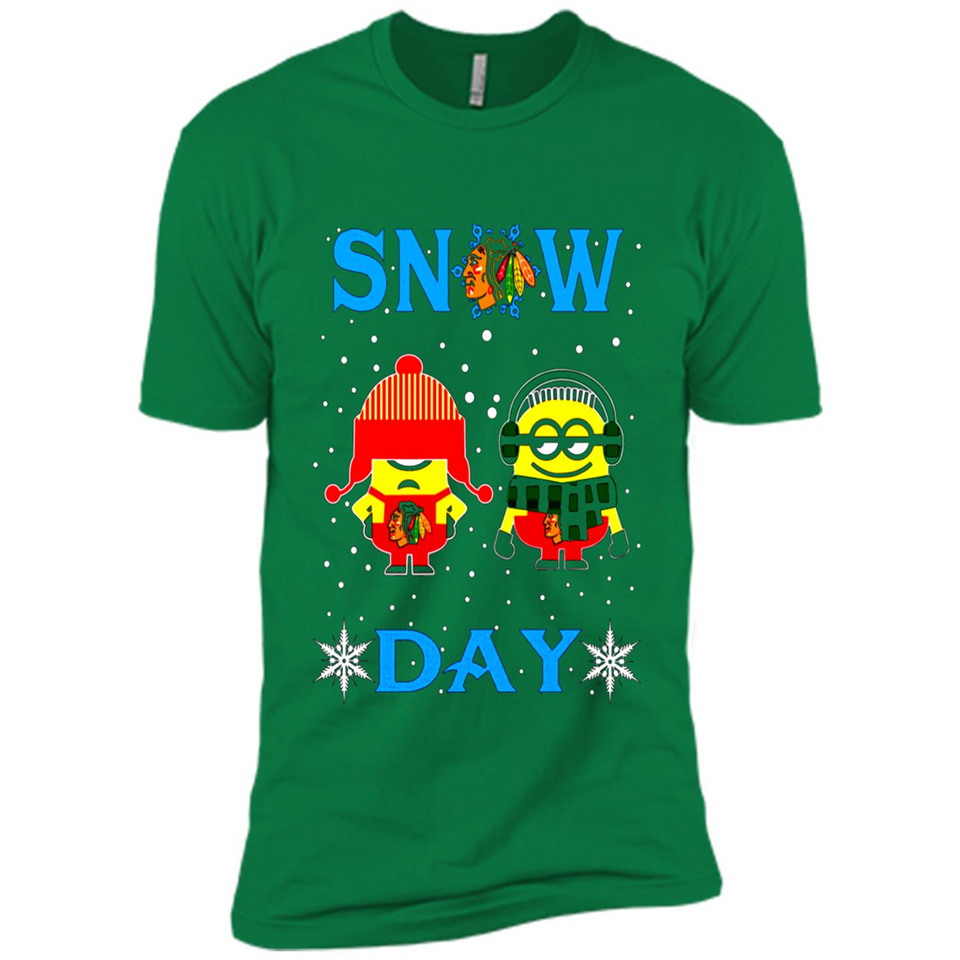 Snow Day Shirt For Chicago Blackhawks Vs Minion Fans pingpong