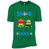 Snow Day Shirt For Kansas City Chiefs Vs Minion Fans Cotton pingpong
