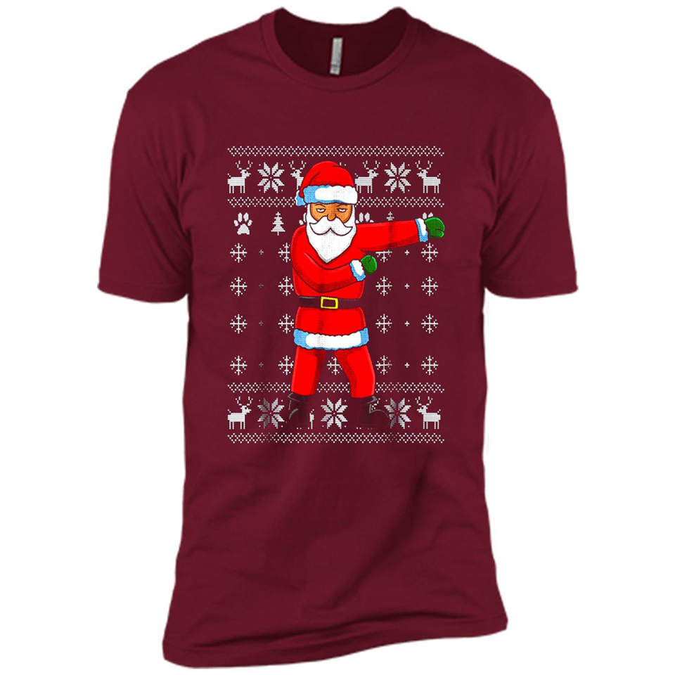 Flossing Santa Christmas Ugly Sweater Style Pajama Xmas Gift - Premium Short Sleeve T-Shirt