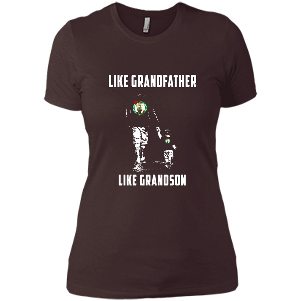 Boston Celtics Like GrandFather Like GrandSon - Ladies' Boyfriend T-Shirt