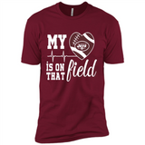 New York Jets Football My Heart is on that Field - Premium Short Sleeve T-Shirt