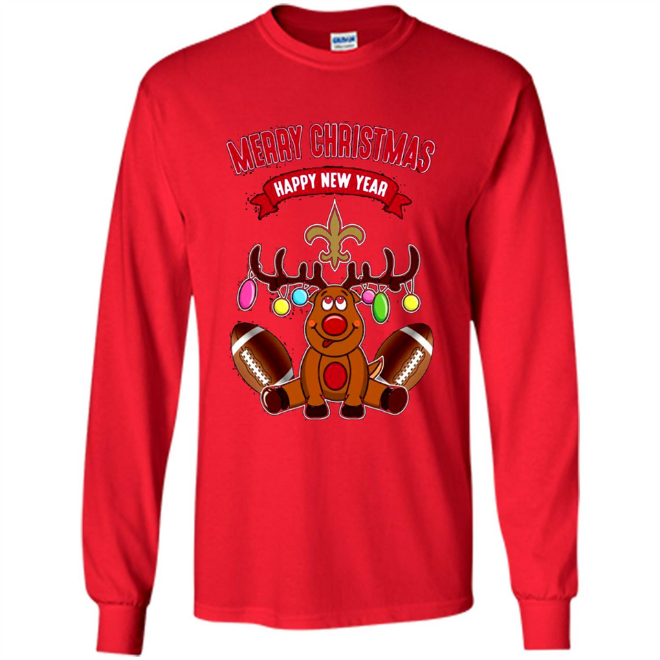 New Orleans Saints NFL Reindeer Funny Merry Christmas And Happy New Year