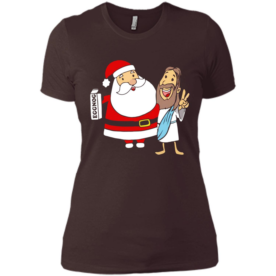 Eggnog Santa And Jesus Christmas