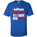 Womens Funny Eating Christmas Cookies For Two Pregnancy - Shirt